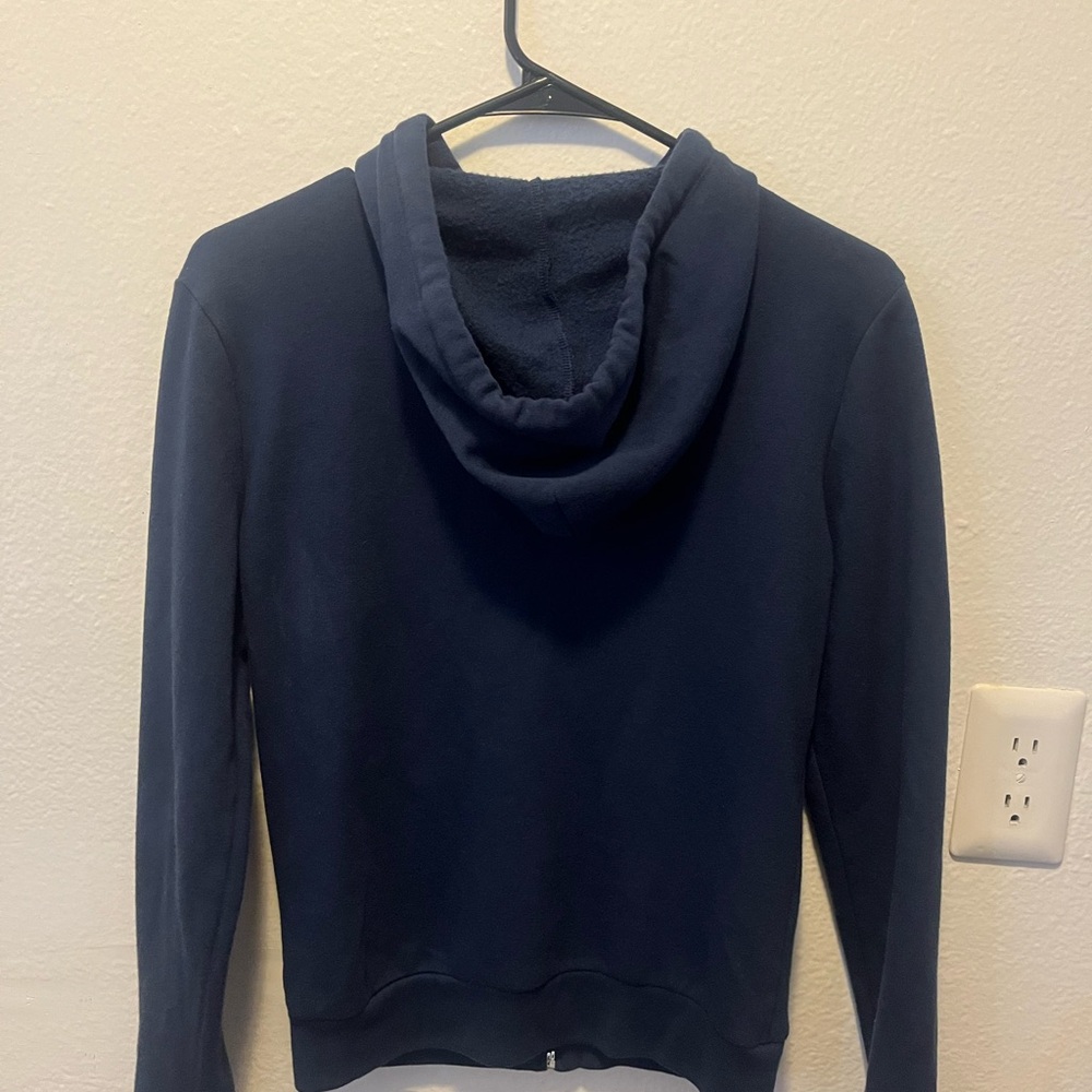 ✨PINK Victoria's Secret Navy Zip-Up Hoodie with White Logo - Picture 6 of 7